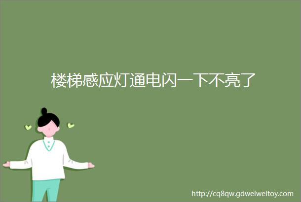 楼梯感应灯通电闪一下不亮了